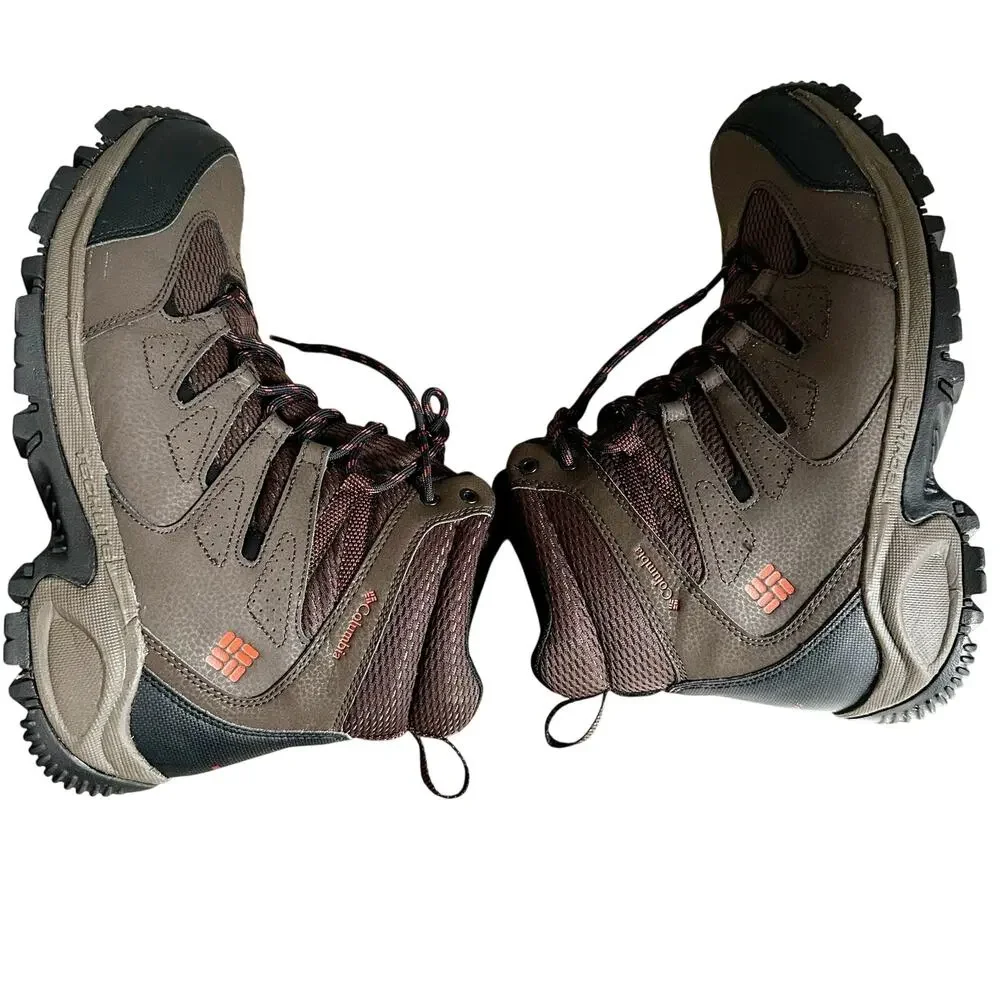 Columbia Men's Waterproof Hiking Boots Size 11 Brown Omni-Grip Trail Boots